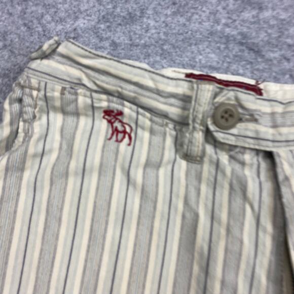 Abercrombie & Fitch shorts men’s 30‎ vintage white stripe retro Y2K adjustable - Picture 3 of 16